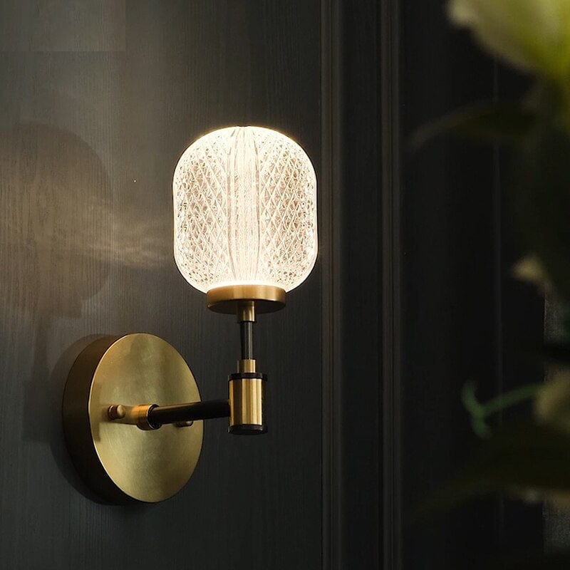 Lámpara de Pared de Acrílico Cristal Antiguo – Elegante y Duradera para Comedor y Sala 0