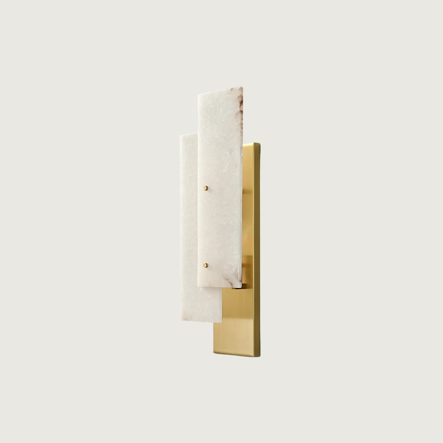 Lámpara de Pared de Alabastro Natural con Diseño Minimalista y Acabado en Oro y Negro 1
