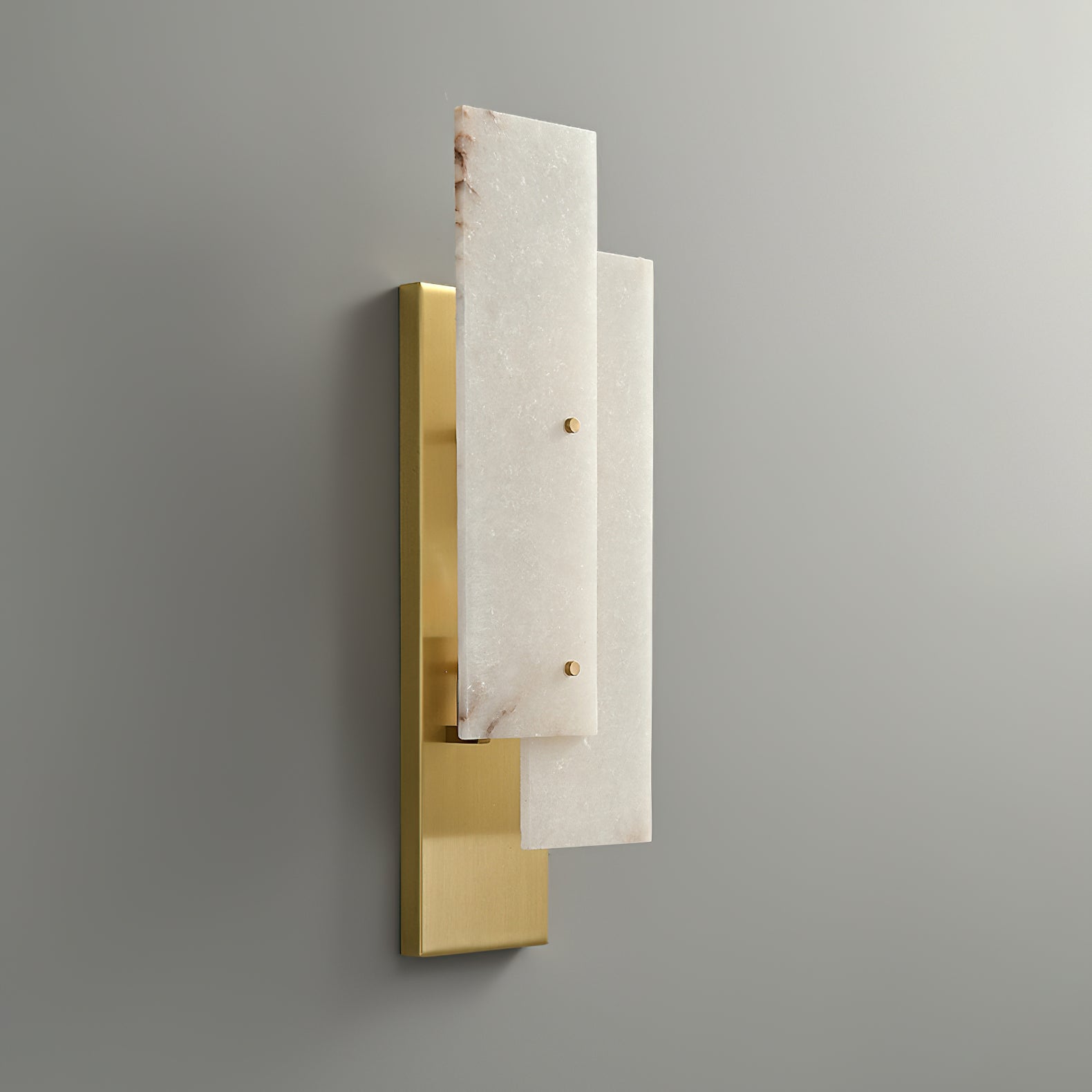 Lámpara de Pared de Alabastro Natural con Diseño Minimalista y Acabado en Oro y Negro 8