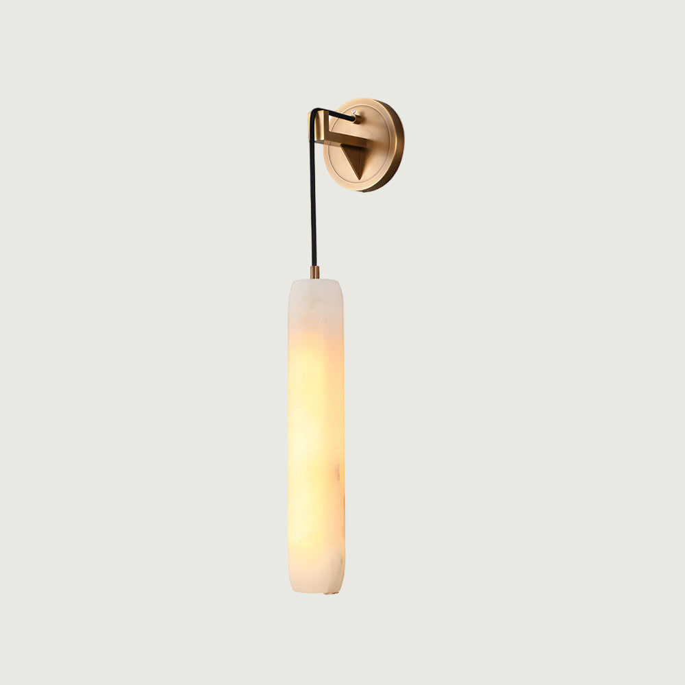 Lámpara de Pared de Alabastro en Forma de Fluta – Elegante Iluminación Interior 1