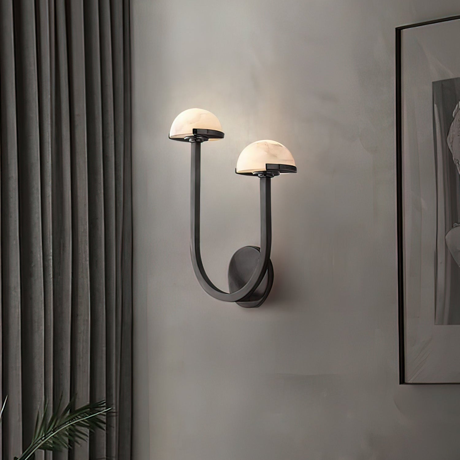 Lámpara de Pared de Alabastro en Forma de Hongo – Diseño Elegante y Natural 10