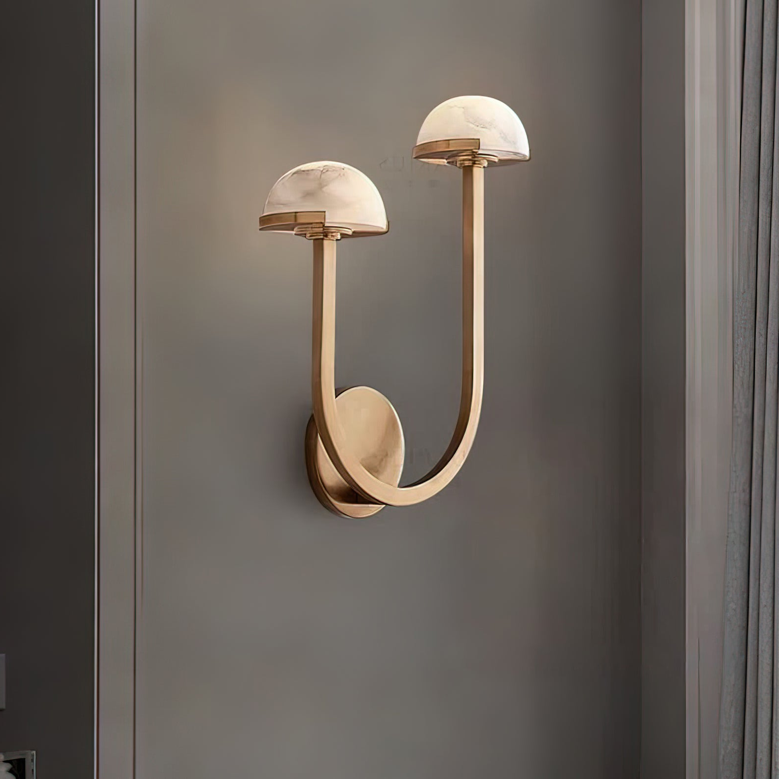 Lámpara de Pared de Alabastro en Forma de Hongo – Diseño Elegante y Natural 9