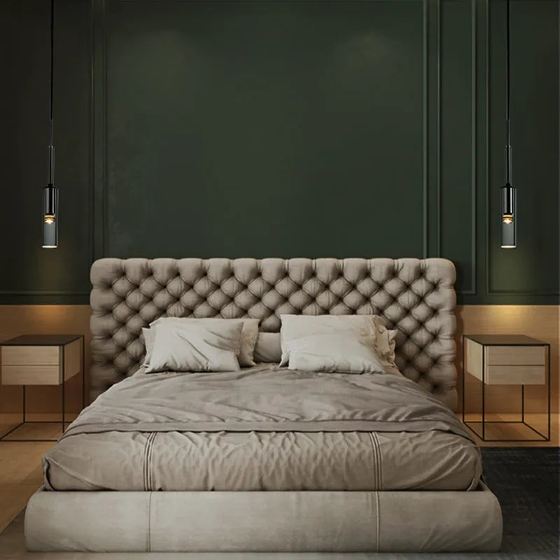 Lámpara de Pared de Cristal Ahumado Estilo Escandinavo – Iluminación Elegante para Hogar 0