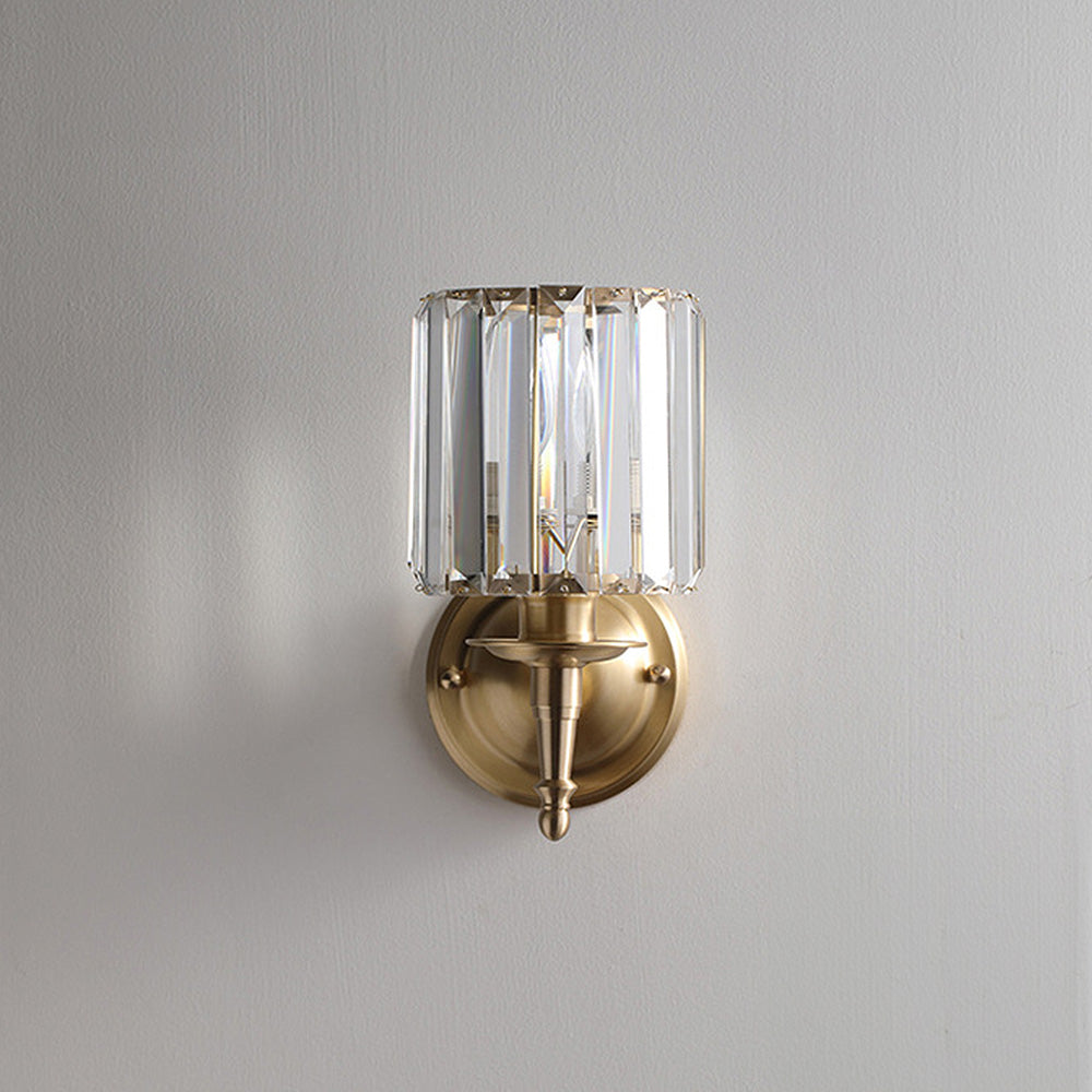 Lámpara de Pared de Cristal Claro de Lujo, Aplique Pared Elegante para Comedores y Habitaciones, Diseño Moderno en Dorado 5