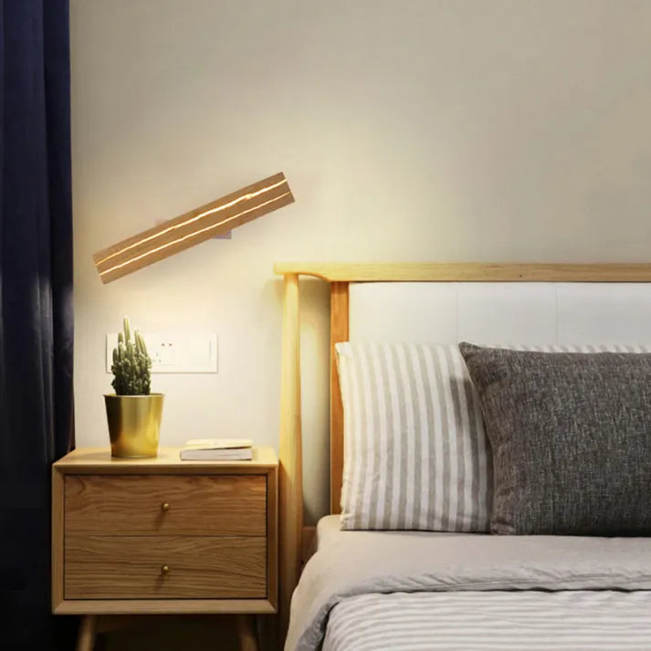Lámpara de Pared de Madera con Diseño Natural y Luz LED – WoodCrack 3