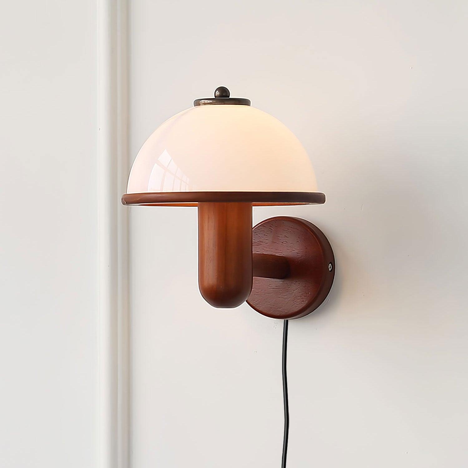 Lámpara de Pared de Madera de Roble con Pantalla Blanca - Aplique Pared Elegante para Iluminación Acogedora en Salón o Dormitorio 6