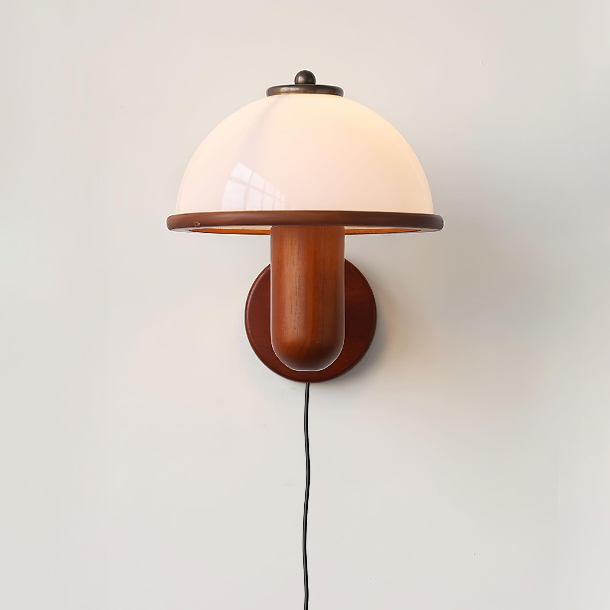 Lámpara de Pared de Madera de Roble con Pantalla Blanca - Aplique Pared Elegante para Iluminación Acogedora en Salón o Dormitorio 7