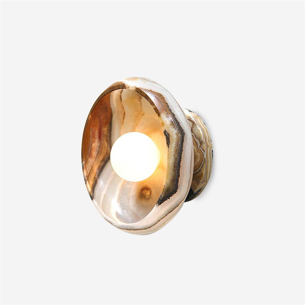 Lámpara de Pared de Mármol con Diseño Moderno y Luz Difusa – Ideal para Interiores Elegantes 1