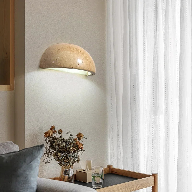 Lámpara de Pared de Piedra Artística con Tecnología LED – Diseño Natural y Elegante 1