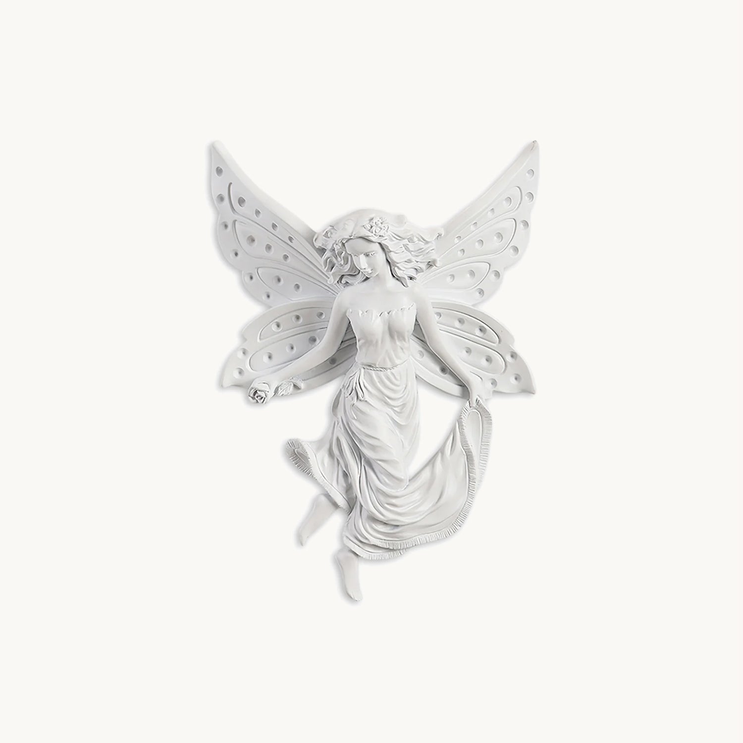 Lámpara de Pared de Resina Blanca con Luz Cálida – Aplique Pared Elegante para Interior, Diseño Francés 1