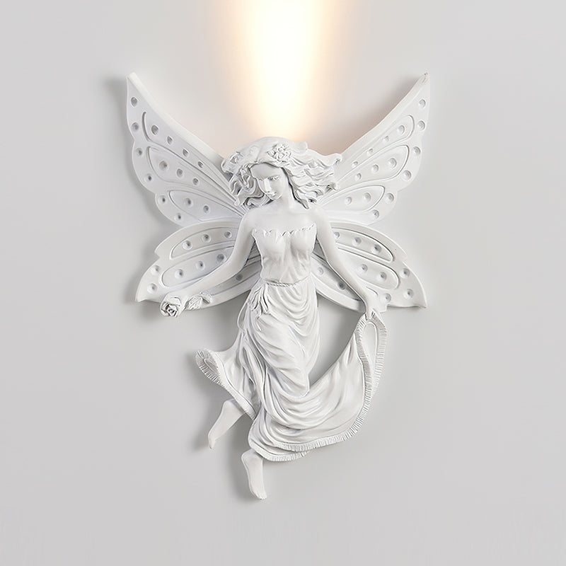 Lámpara de Pared de Resina Blanca con Luz Cálida – Aplique Pared Elegante para Interior, Diseño Francés 9