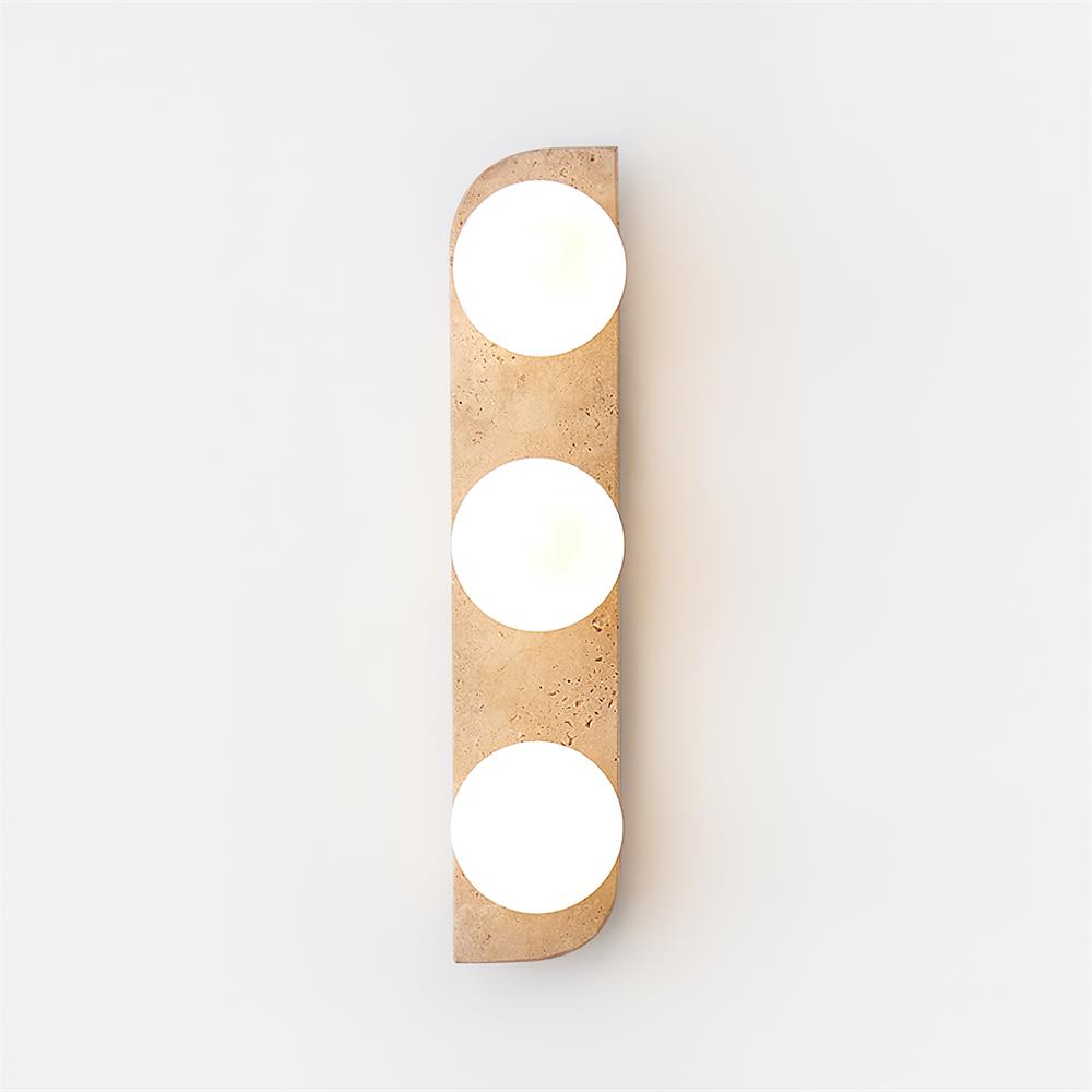Lámpara de Pared de Travertino Neptune con Diseño Minimalista – Opciones de 1, 2 y 3 Luces 10