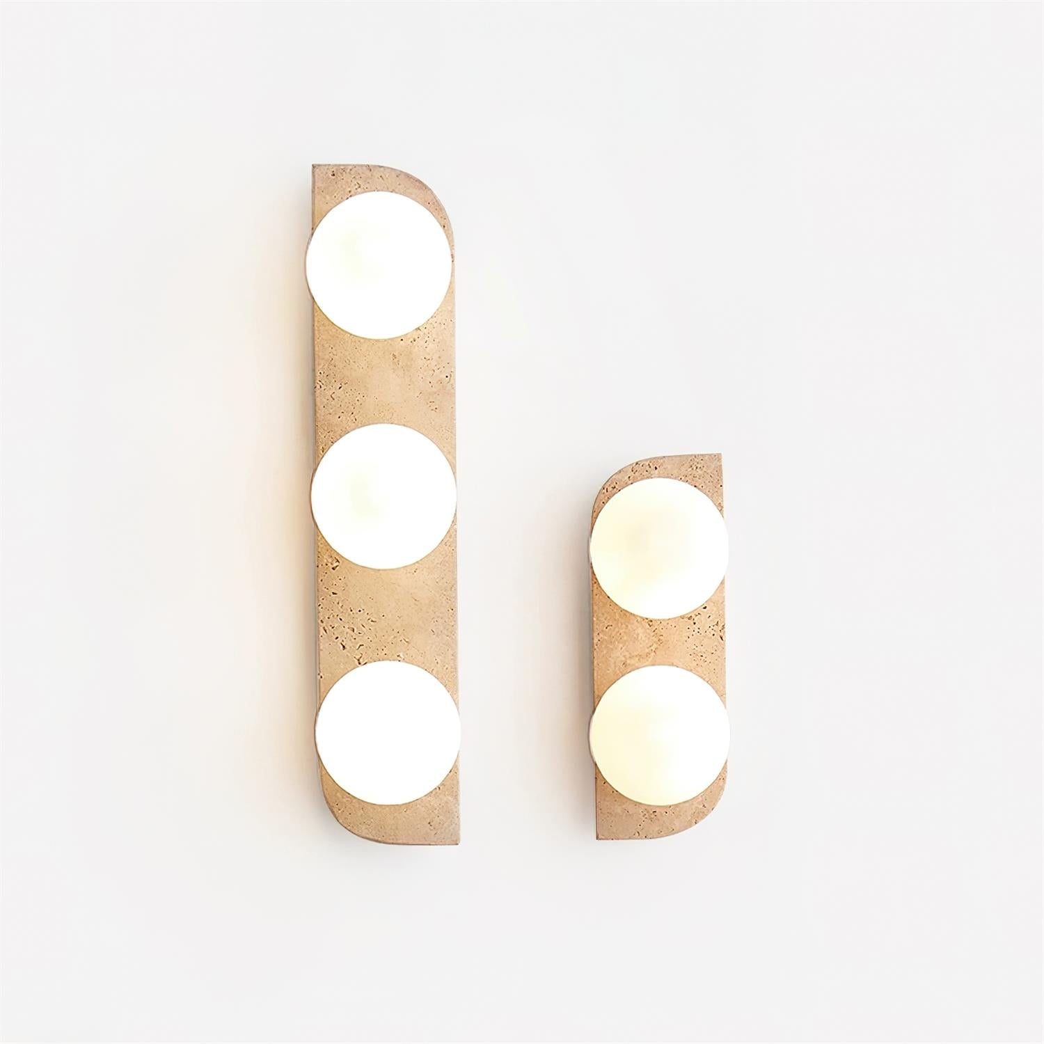 Lámpara de Pared de Travertino Neptune con Diseño Minimalista – Opciones de 1, 2 y 3 Luces 2