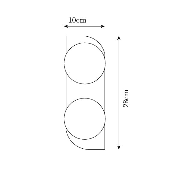 Lámpara de Pared de Travertino Neptune con Diseño Minimalista – Opciones de 1, 2 y 3 Luces 6
