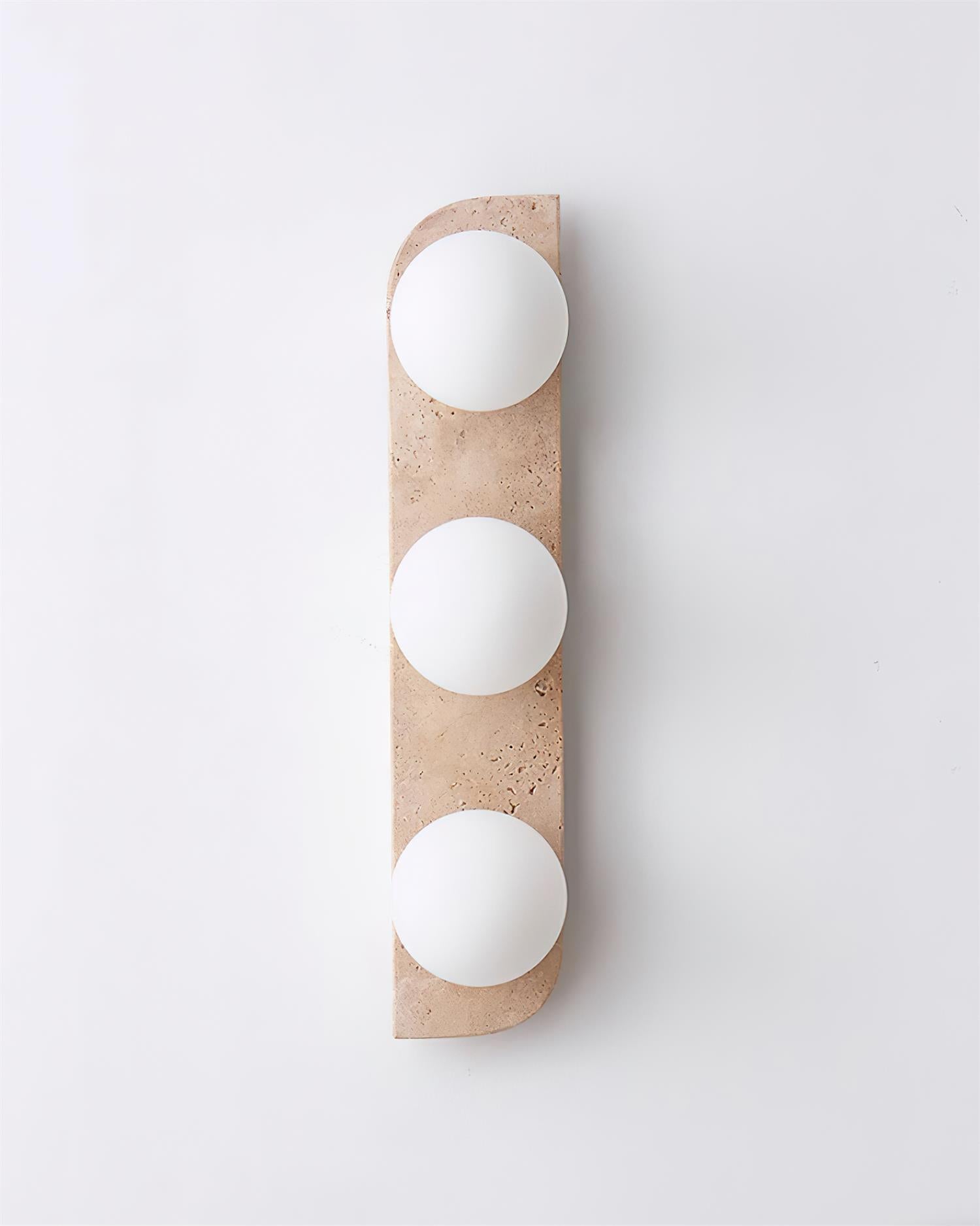 Lámpara de Pared de Travertino Neptune con Diseño Minimalista – Opciones de 1, 2 y 3 Luces 8