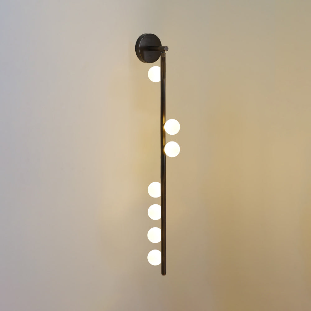 Lámpara de Pared de Tubo de Vidrio y Latón con LED - Acabados Personalizados 18