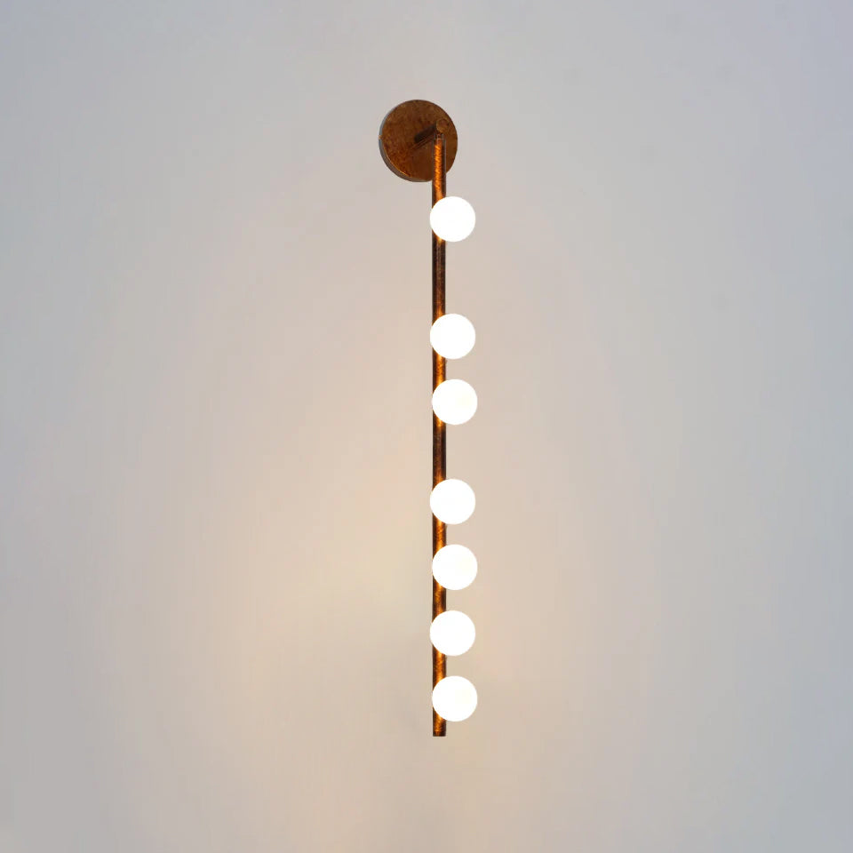 Lámpara de Pared de Tubo de Vidrio y Latón con LED - Acabados Personalizados 26