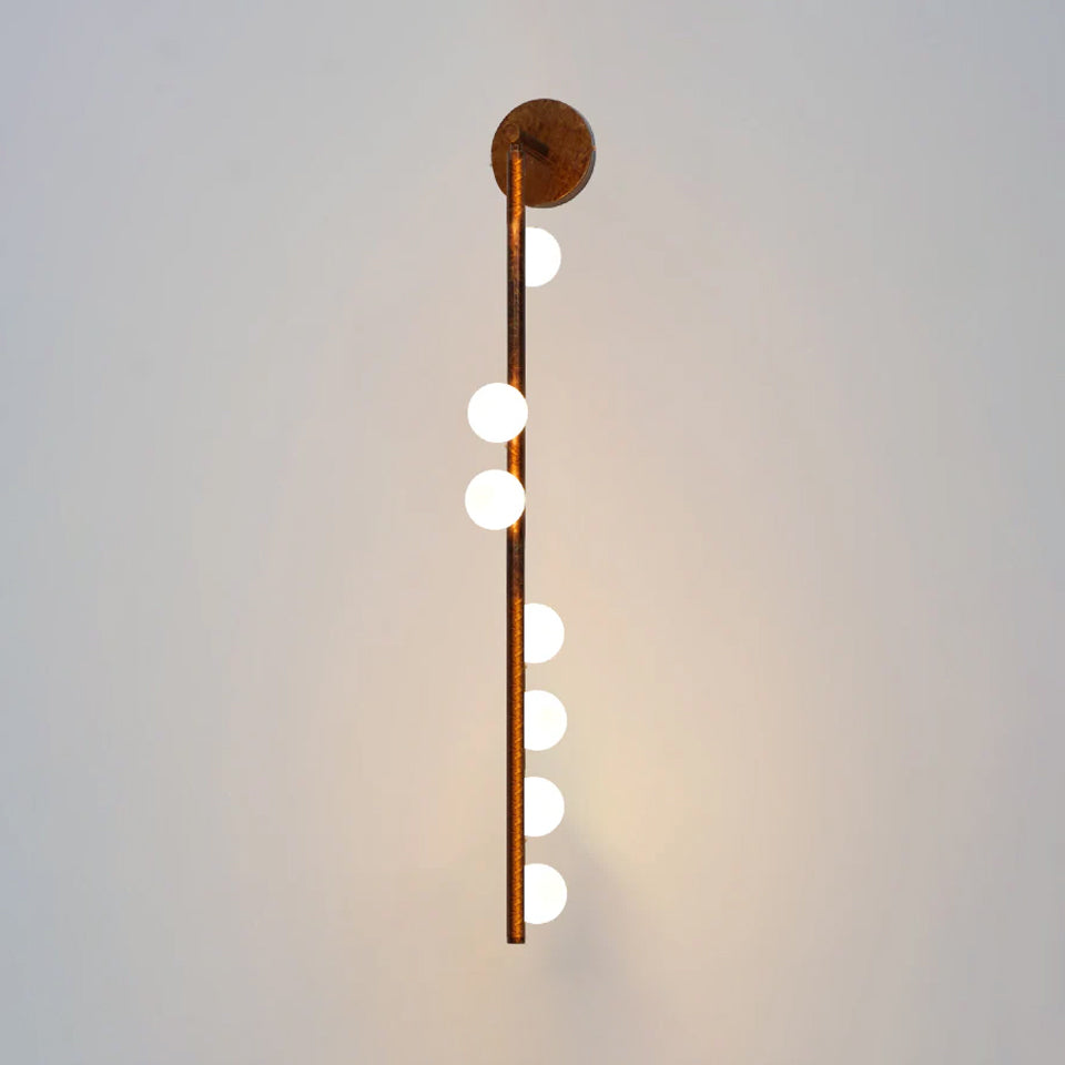 Lámpara de Pared de Tubo de Vidrio y Latón con LED - Acabados Personalizados 27