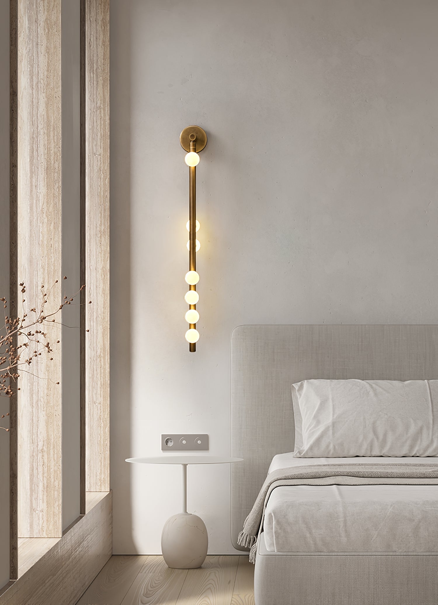 Lámpara de Pared de Tubo de Vidrio y Latón con LED - Acabados Personalizados 6