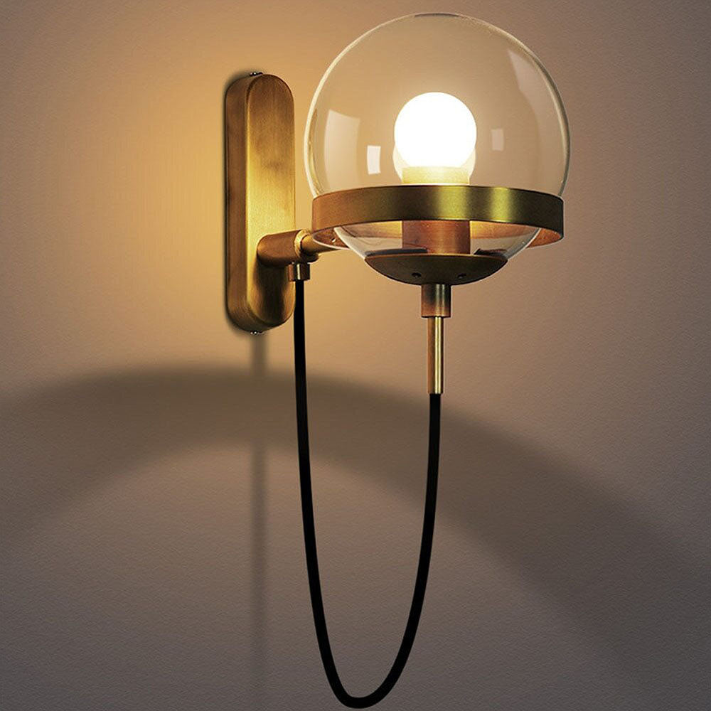Lámpara de Pared de Vidrio Estilo Nórdico Retro – Aplique Pared Elegante y Funcional para Iluminar tu Espacio 0