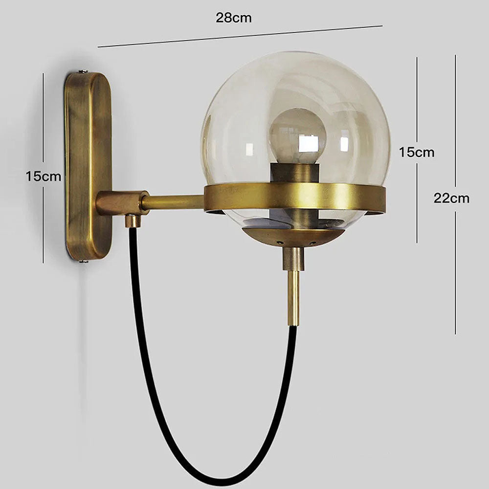 Lámpara de Pared de Vidrio Estilo Nórdico Retro – Aplique Pared Elegante y Funcional para Iluminar tu Espacio 4