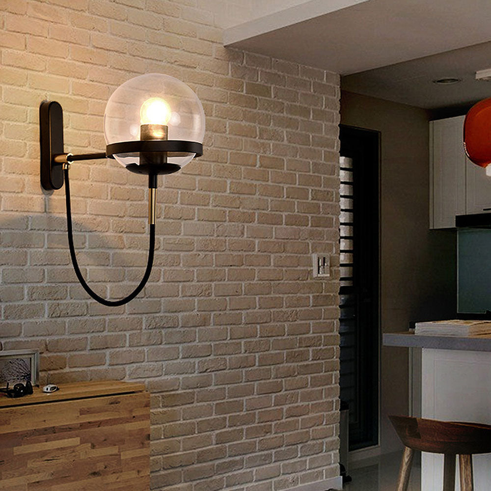 Lámpara de Pared de Vidrio Estilo Nórdico Retro – Aplique Pared Elegante y Funcional para Iluminar tu Espacio 7