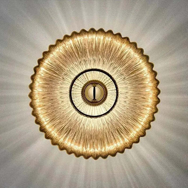 Lámpara de Pared de Vidrio Ripple – Iluminación Elegante y Cálida para Ambientes 2