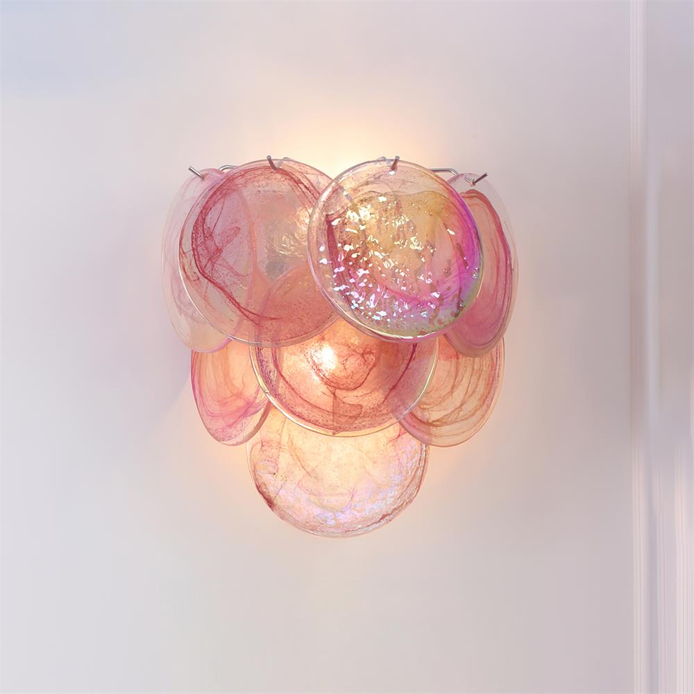 Lámpara de Pared de Vidrio Talia con Diseño Artístico y Luz Ambiental 0