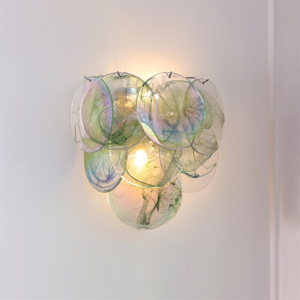 Lámpara de Pared de Vidrio Talia con Diseño Artístico y Luz Ambiental 2