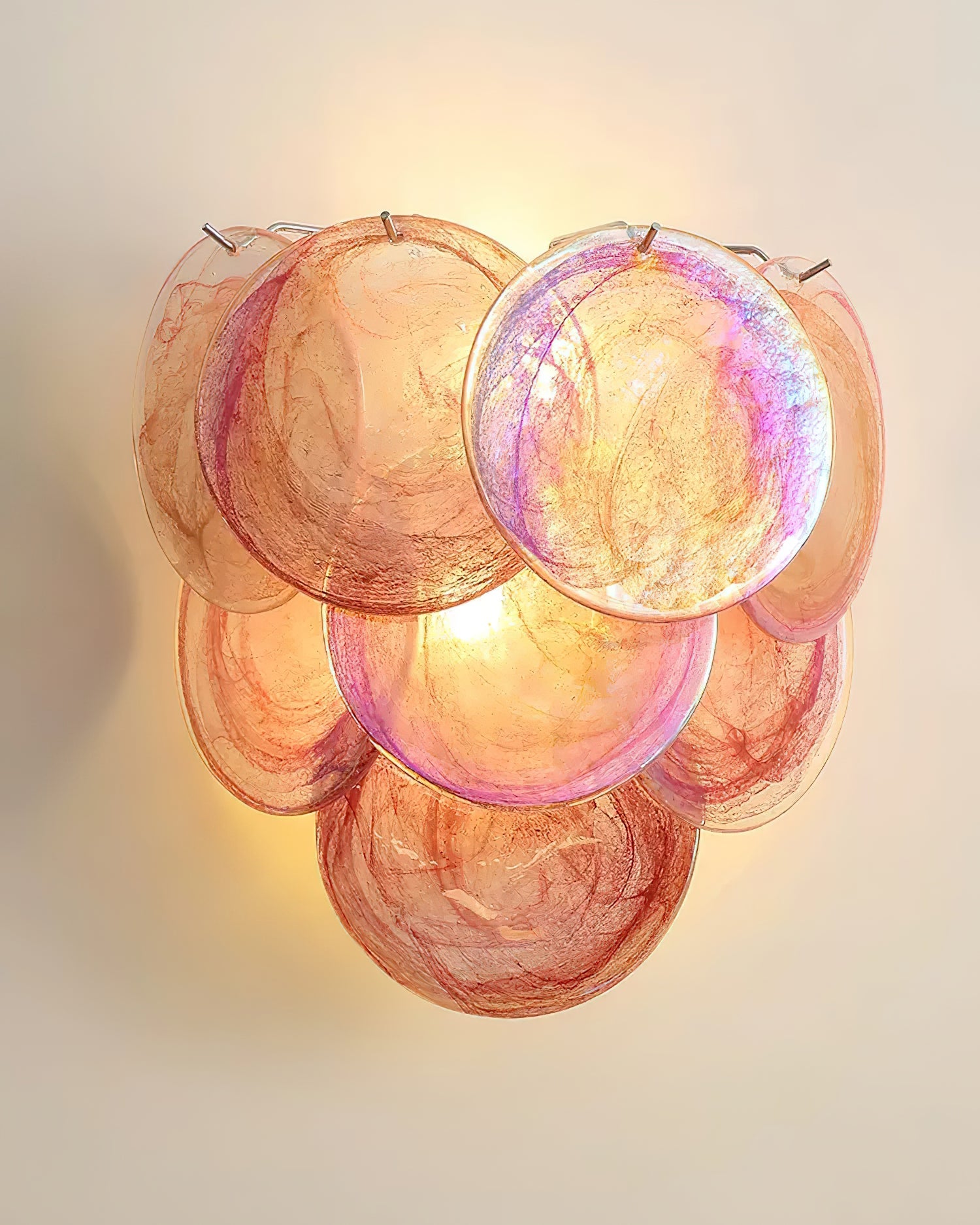 Lámpara de Pared de Vidrio Talia con Diseño Artístico y Luz Ambiental 3