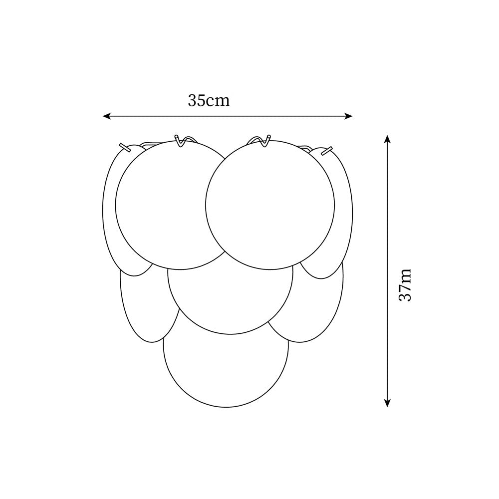 Lámpara de Pared de Vidrio Talia con Diseño Artístico y Luz Ambiental 4