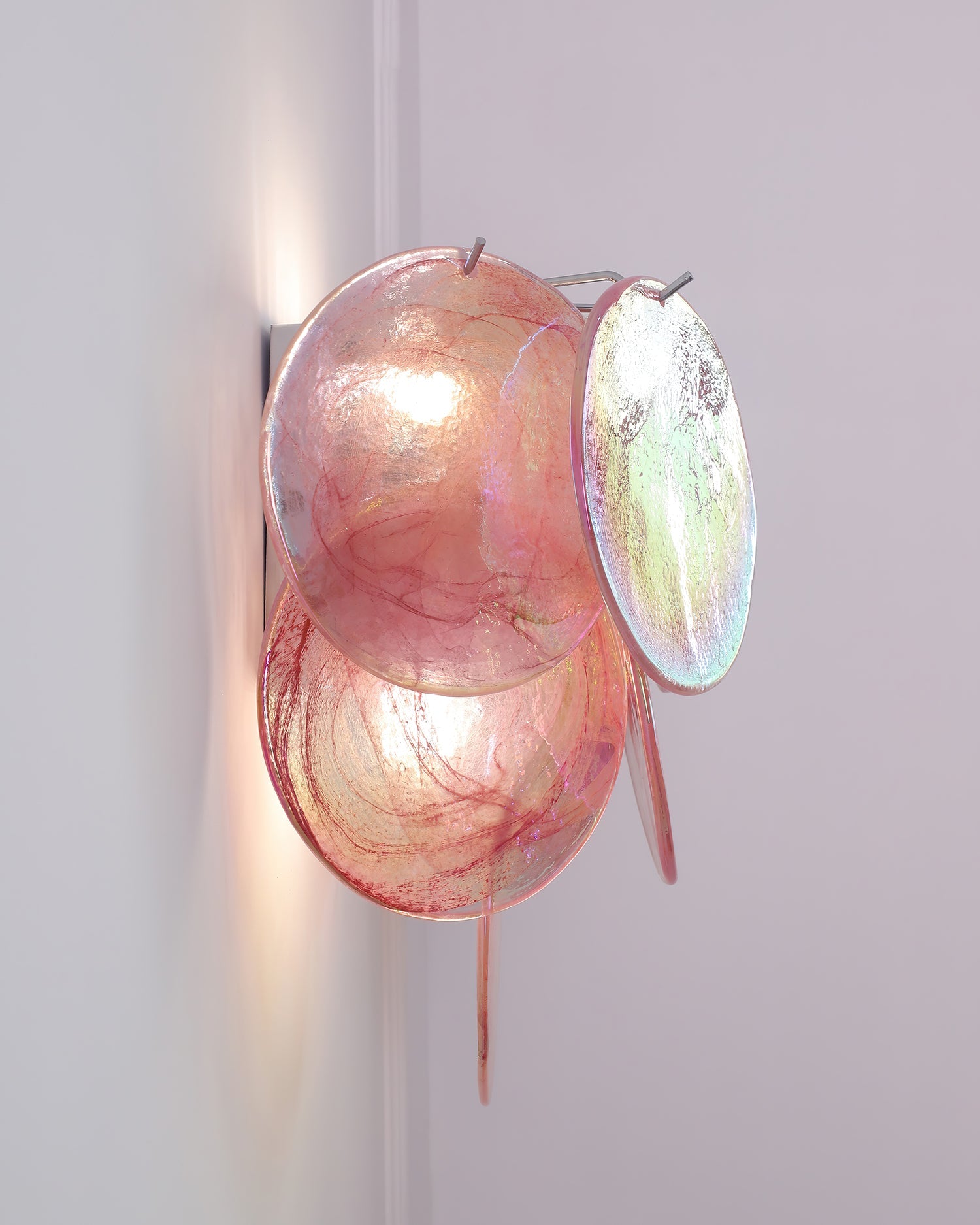 Lámpara de Pared de Vidrio Talia con Diseño Artístico y Luz Ambiental 7