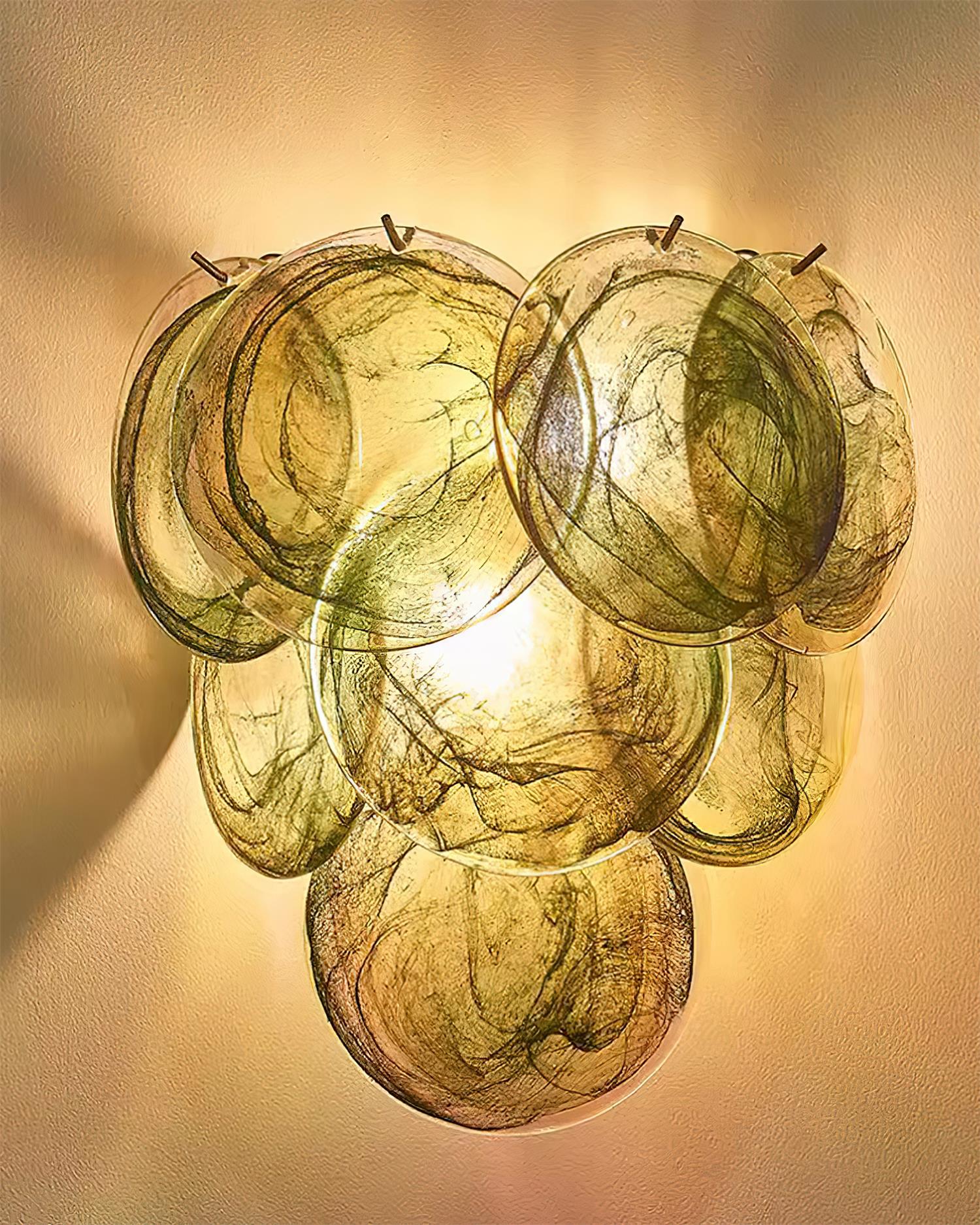 Lámpara de Pared de Vidrio Talia con Diseño Artístico y Luz Ambiental 8
