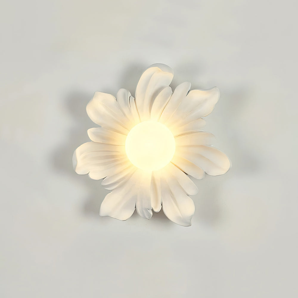 Lámpara de Pared en Forma de Flor de Resina, Diseño Elegante y Funcional, Ideal para Interiores y Exteriores 0