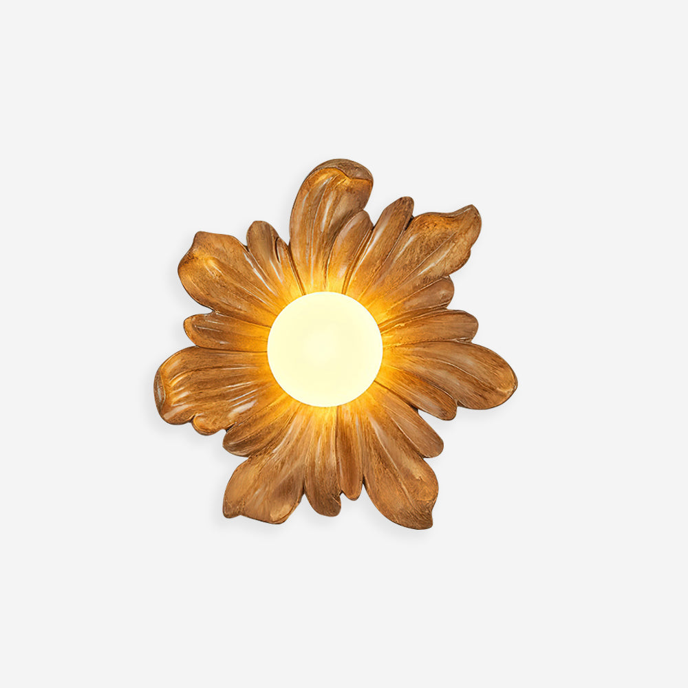 Lámpara de Pared en Forma de Flor de Resina, Diseño Elegante y Funcional, Ideal para Interiores y Exteriores 1