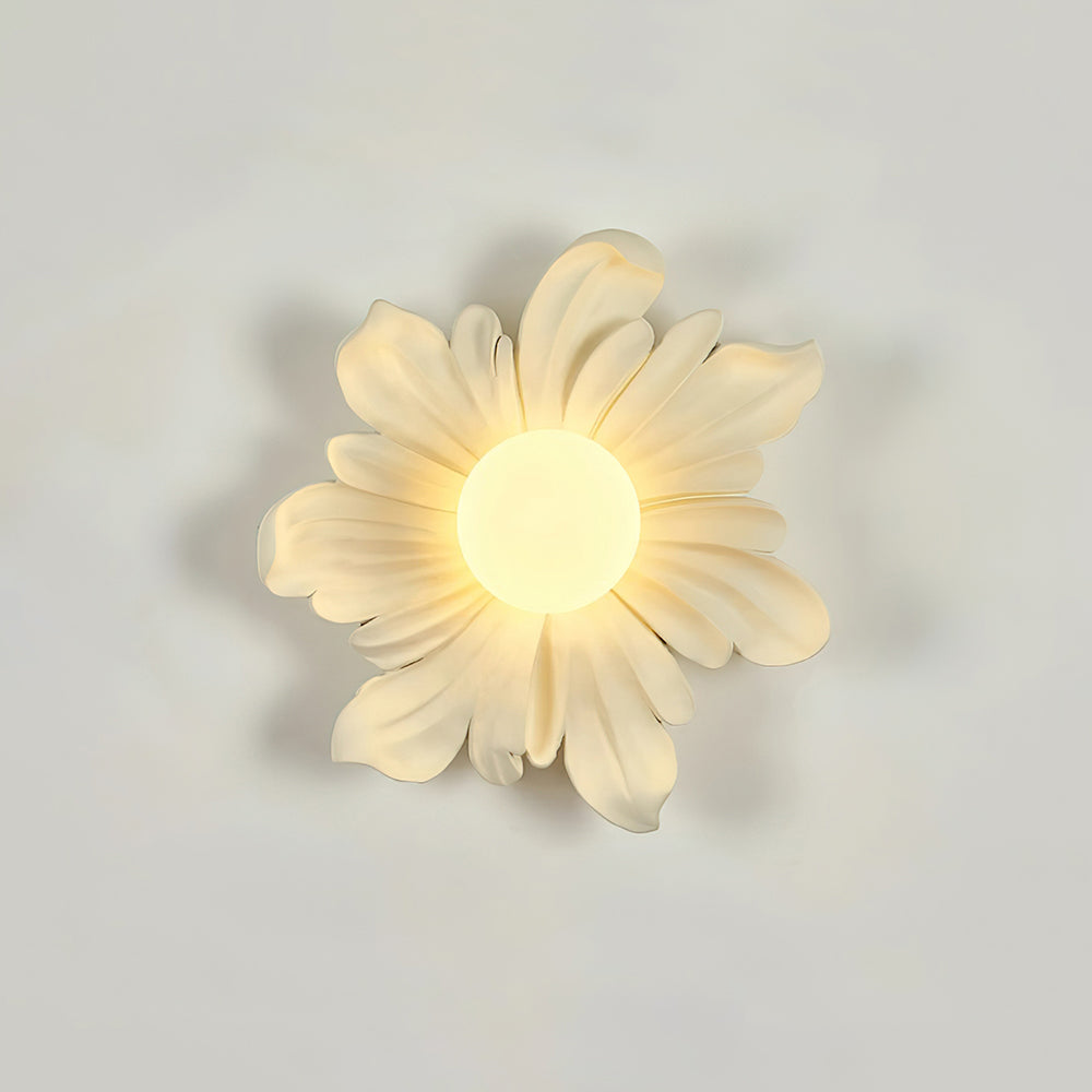 Lámpara de Pared en Forma de Flor de Resina, Diseño Elegante y Funcional, Ideal para Interiores y Exteriores 11