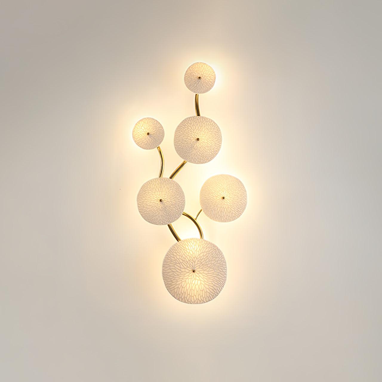 Lámpara de Pared en Forma de Pétalos de Loto – Diseño Cerámico Elegante para Iluminación Interior 11
