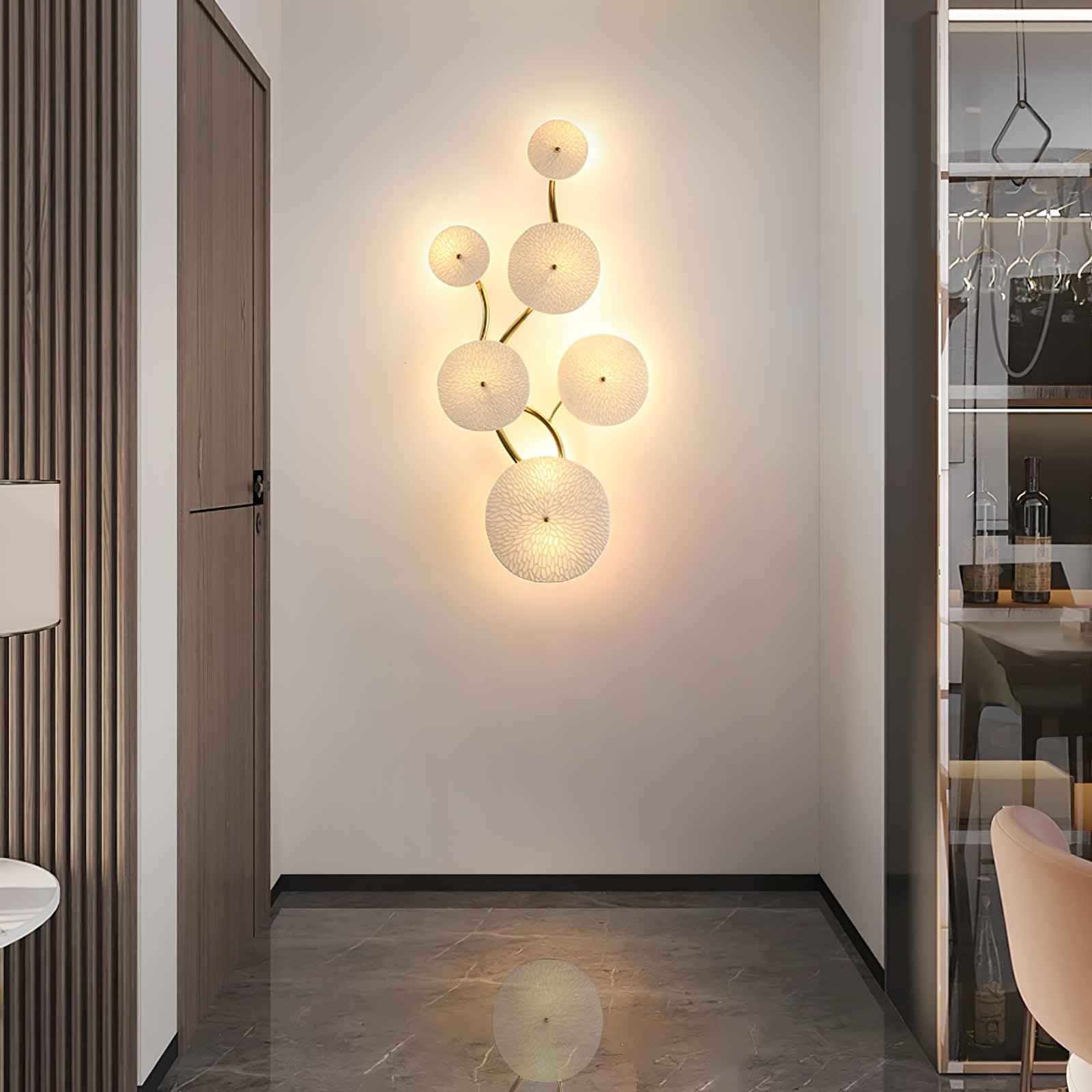 Lámpara de Pared en Forma de Pétalos de Loto – Diseño Cerámico Elegante para Iluminación Interior 2