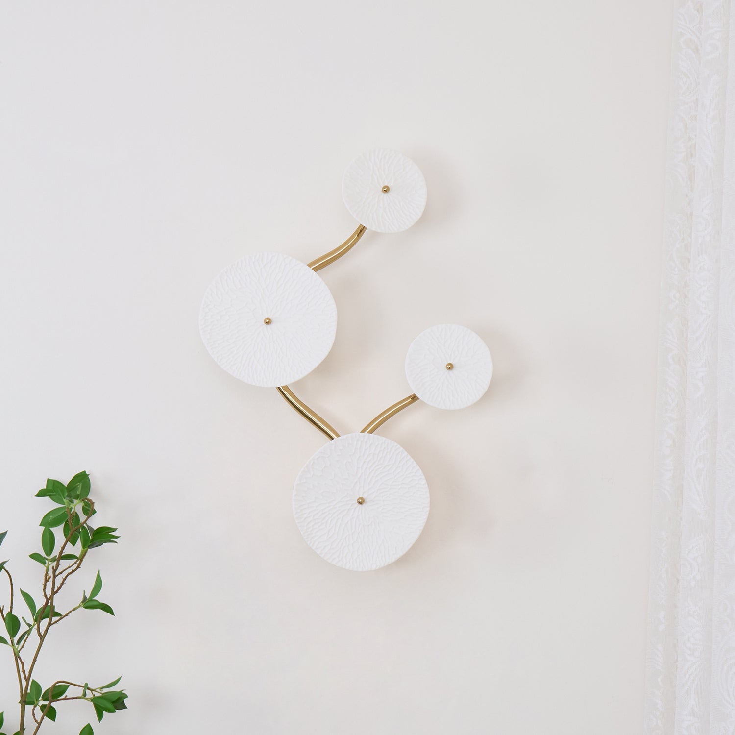 Lámpara de Pared en Forma de Pétalos de Loto – Diseño Cerámico Elegante para Iluminación Interior 5