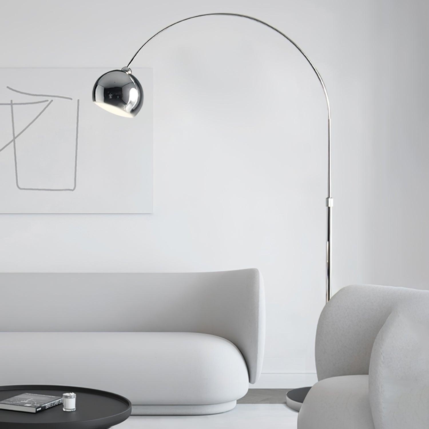 Lámpara de Pie Ajustable de Metal Cromado con Cabezal Móvil – Lamparas de Pie Modernas para Salón y Decoración Interior 2