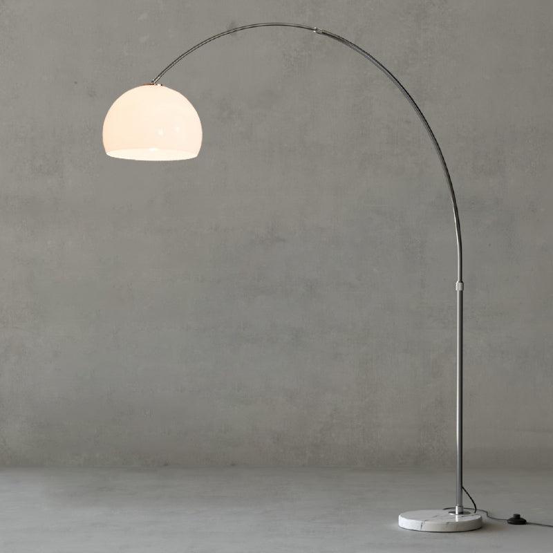 Lámpara de Pie Arqueada con Base de Mármol y Pantalla de Acrílico, Altura Ajustable – Lámparas de Pie Modernas para Salón 0