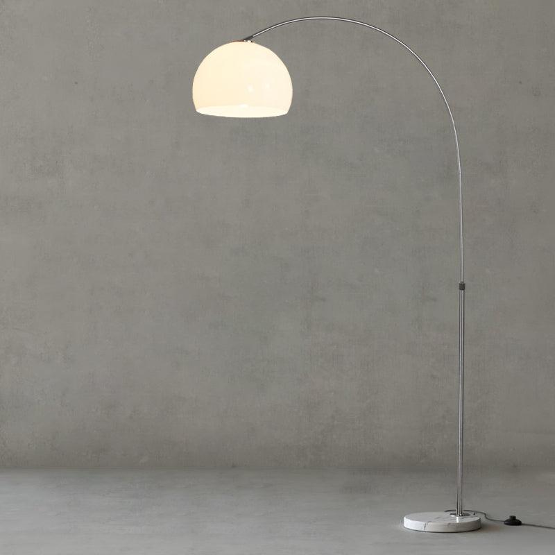 Lámpara de Pie Arqueada con Base de Mármol y Pantalla de Acrílico, Altura Ajustable – Lámparas de Pie Modernas para Salón 7