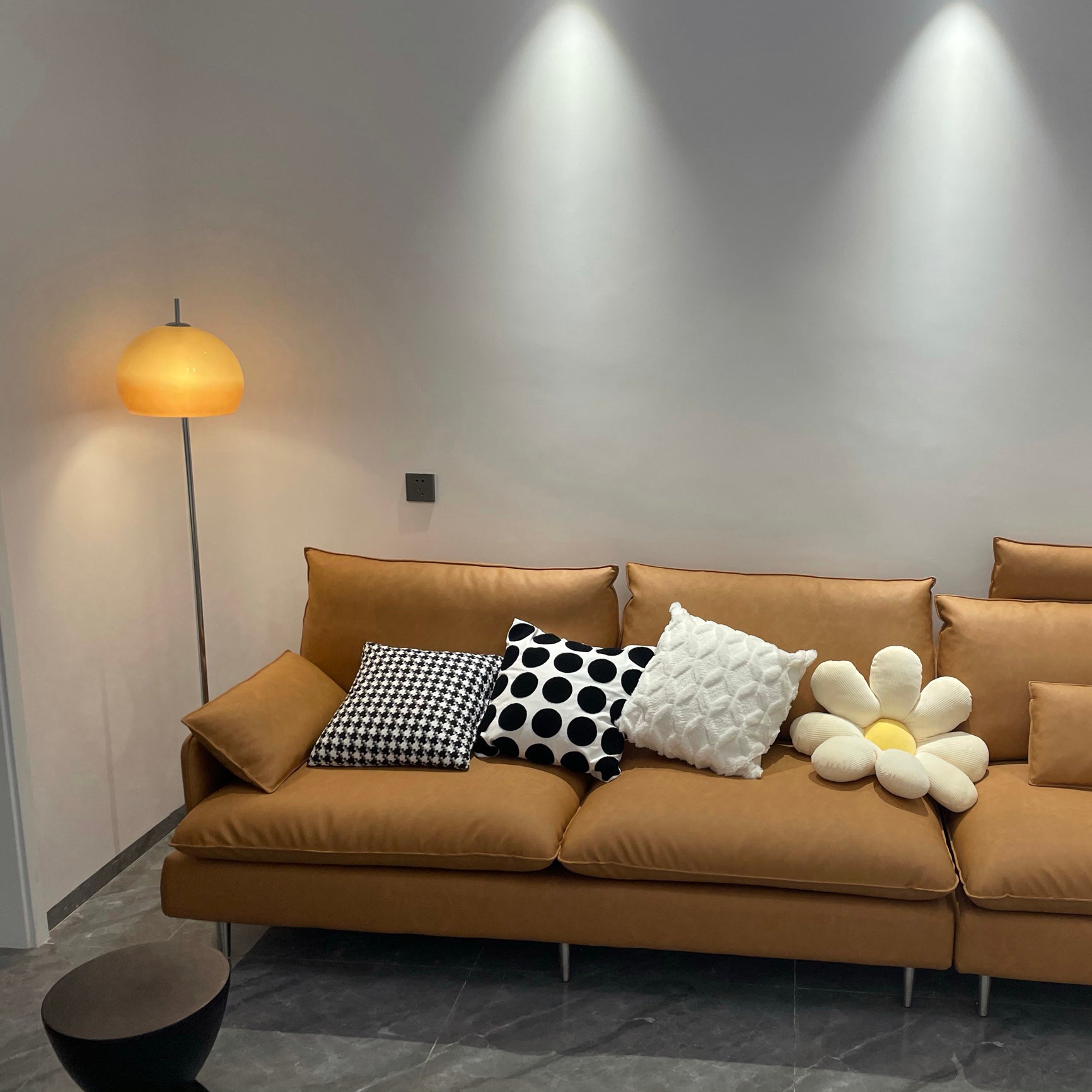 Lámpara de Pie Clásica Negra con Pantalla Marrón para Salón - Diseño Elegante y Acogedor, Ideal para Iluminar Espacios 6