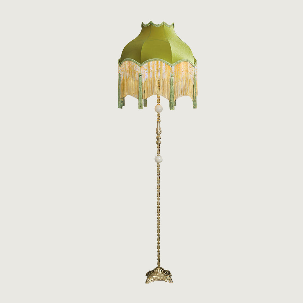 Lámpara de Pie Dorada Ajustable con Pantalla de Tela – Lámparas de Pie Modernas para Salón 0