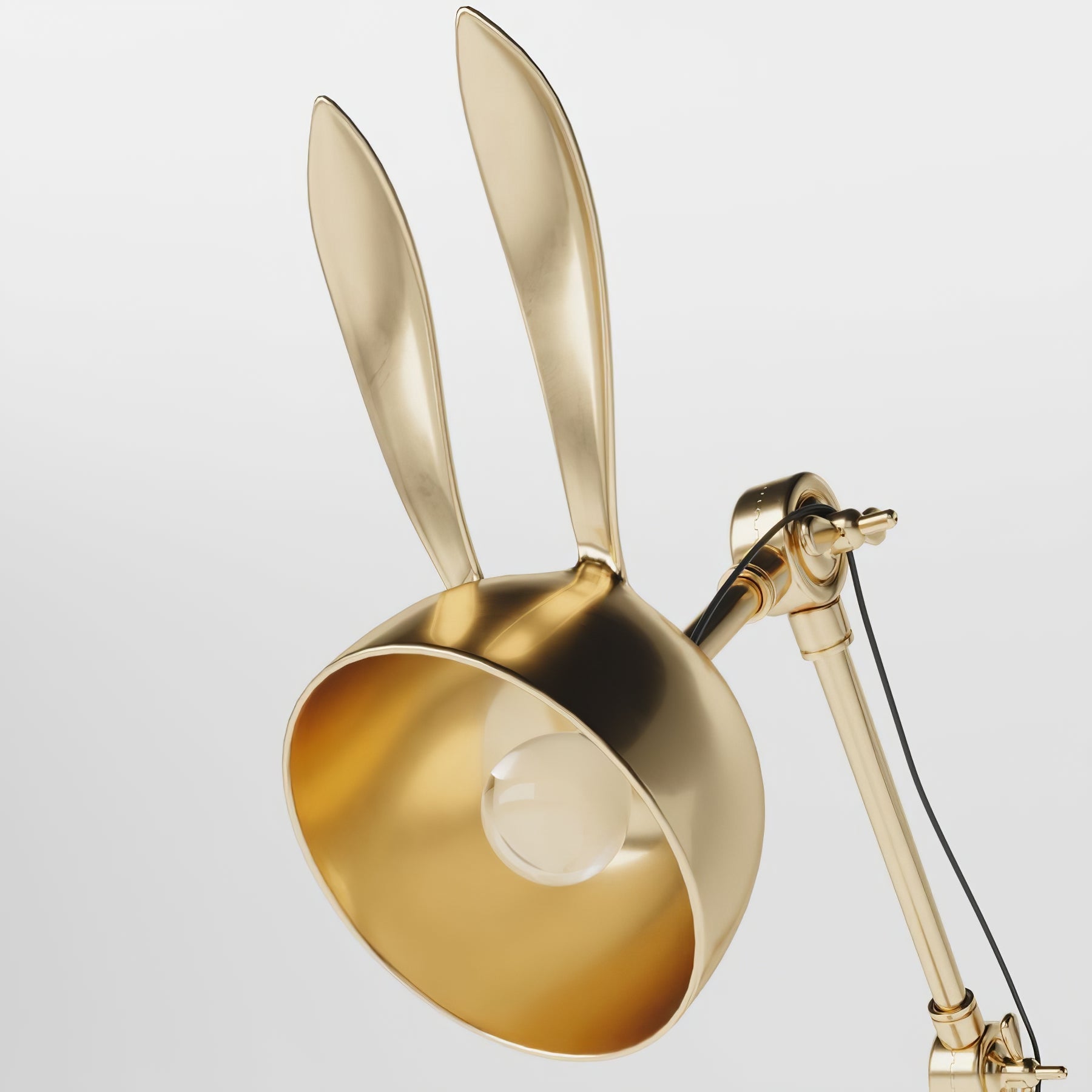 Lámpara de Pie Dorada Bunny Taak con Diseño Elegante y Divertido – 70cm de Diámetro para Salón y Espacios Modernos 8