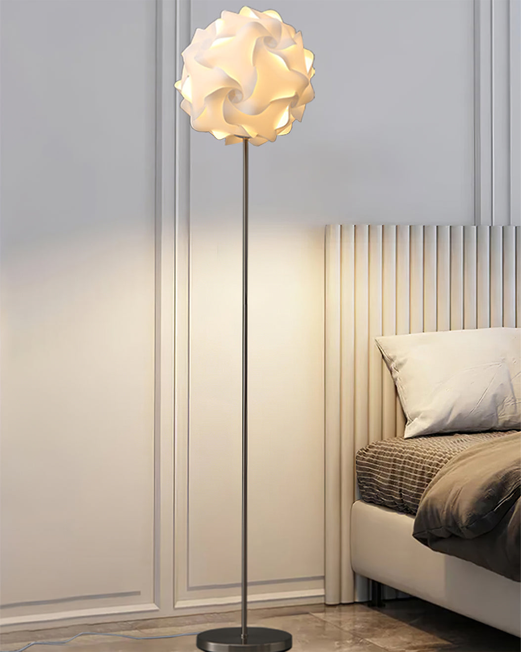 Lámpara de Pie Floral Elegante con Luz LED y Diseño Moderno – Ideal para Decoración Interior 3