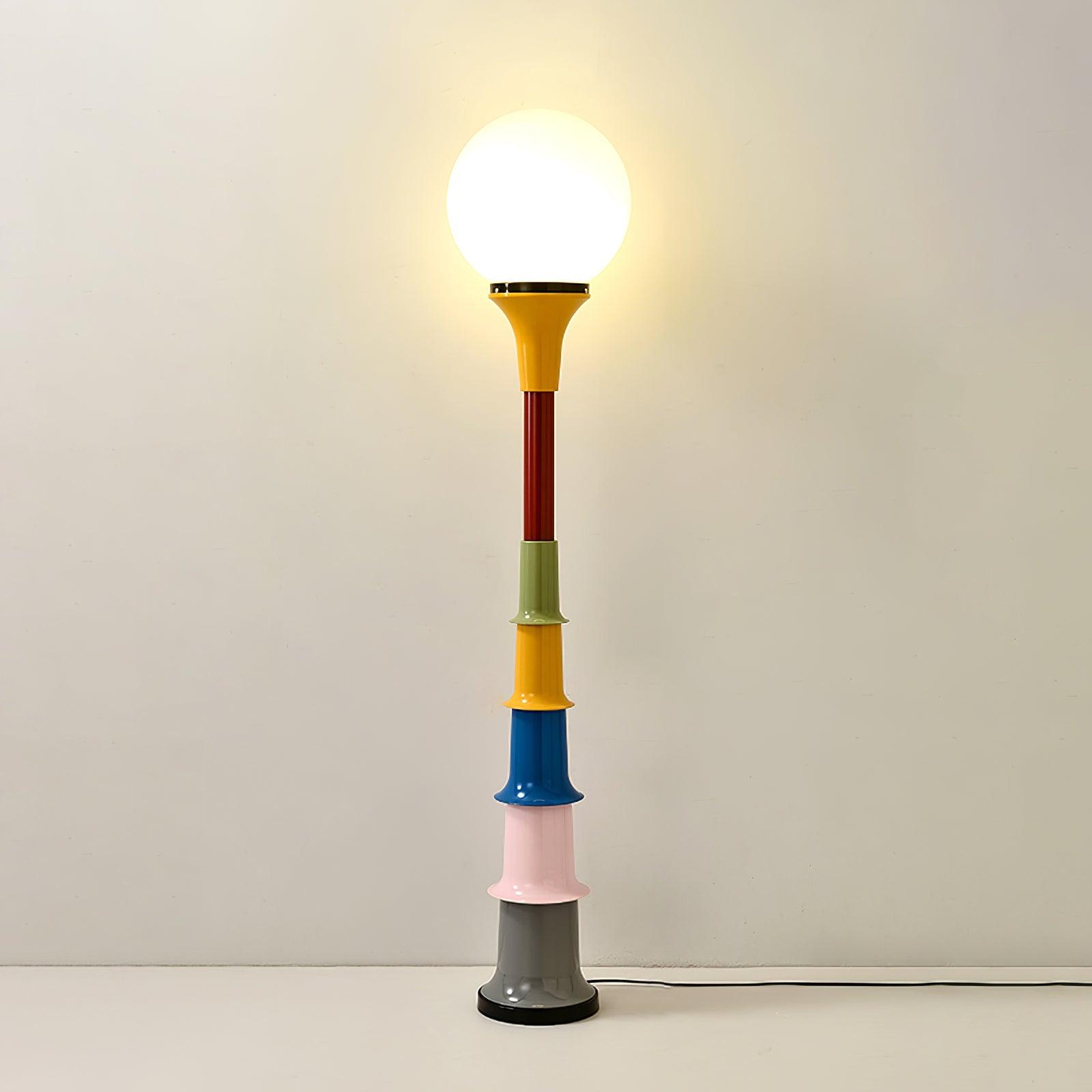 Lámpara de Pie Grande Moderna Multicolor con Diseño Divertido – Ideal para Salón, 142 cm de Altura, Compatible con E26/E27 2