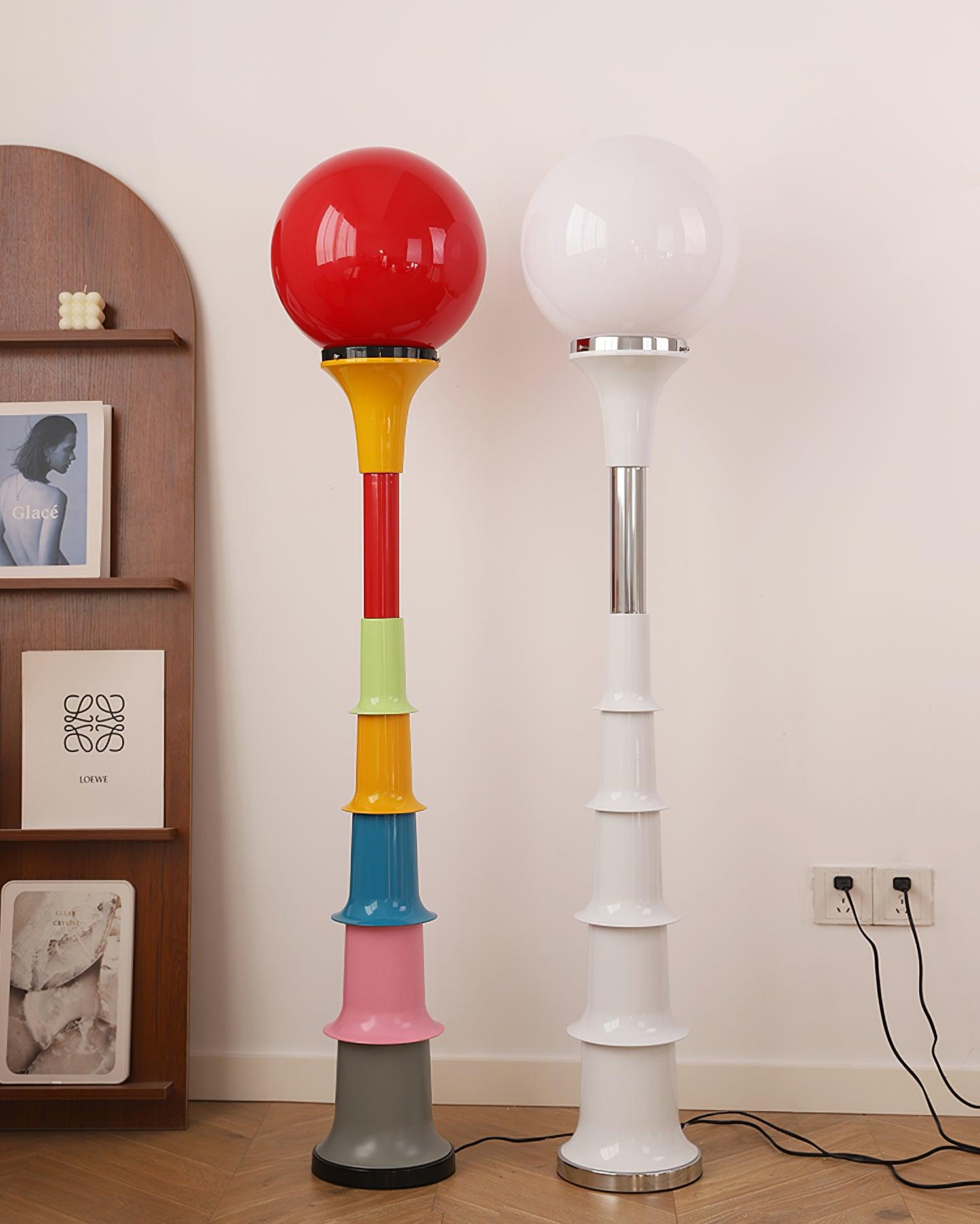 Lámpara de Pie Grande Moderna Multicolor con Diseño Divertido – Ideal para Salón, 142 cm de Altura, Compatible con E26/E27 7