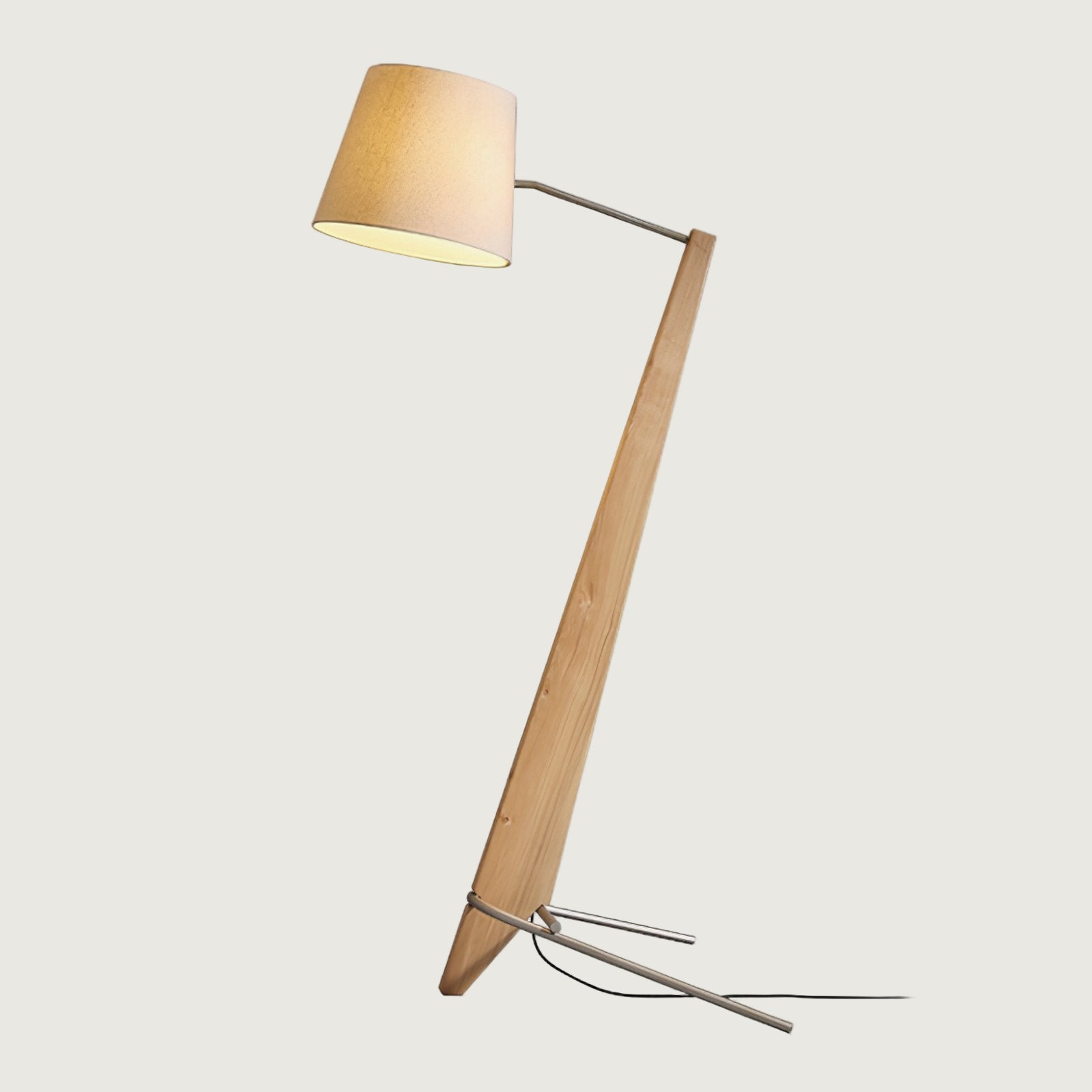 Lámpara de Pie Grande de Madera con Diseño Moderno para Salón – Iluminación Elegante y Funcional, 180 cm 1