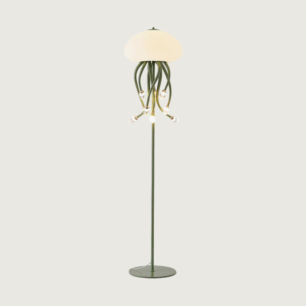 Lámpara de Pie LED Medusa con Diseño Translucido, Ideal para Salones y Espacios Amplios, Luz Cálida y Neutra 1